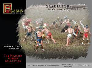 Gladiators 1st Century A.D. Pegasus Hobbies 1/72 Scale Plastic Model Kit #7100