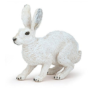 Arctic Hare 2" length Papo Figures #50226 Wild Animal Kingdom NIB Rabbit White