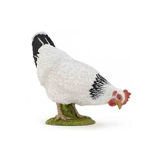 Pecking White Hen Papo Figures #51160 Farmyard Friends