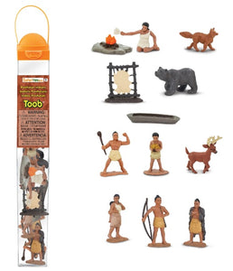 Powhatan Indians 12 Pieces 1.5" - 2.5" Toob Safari #680304